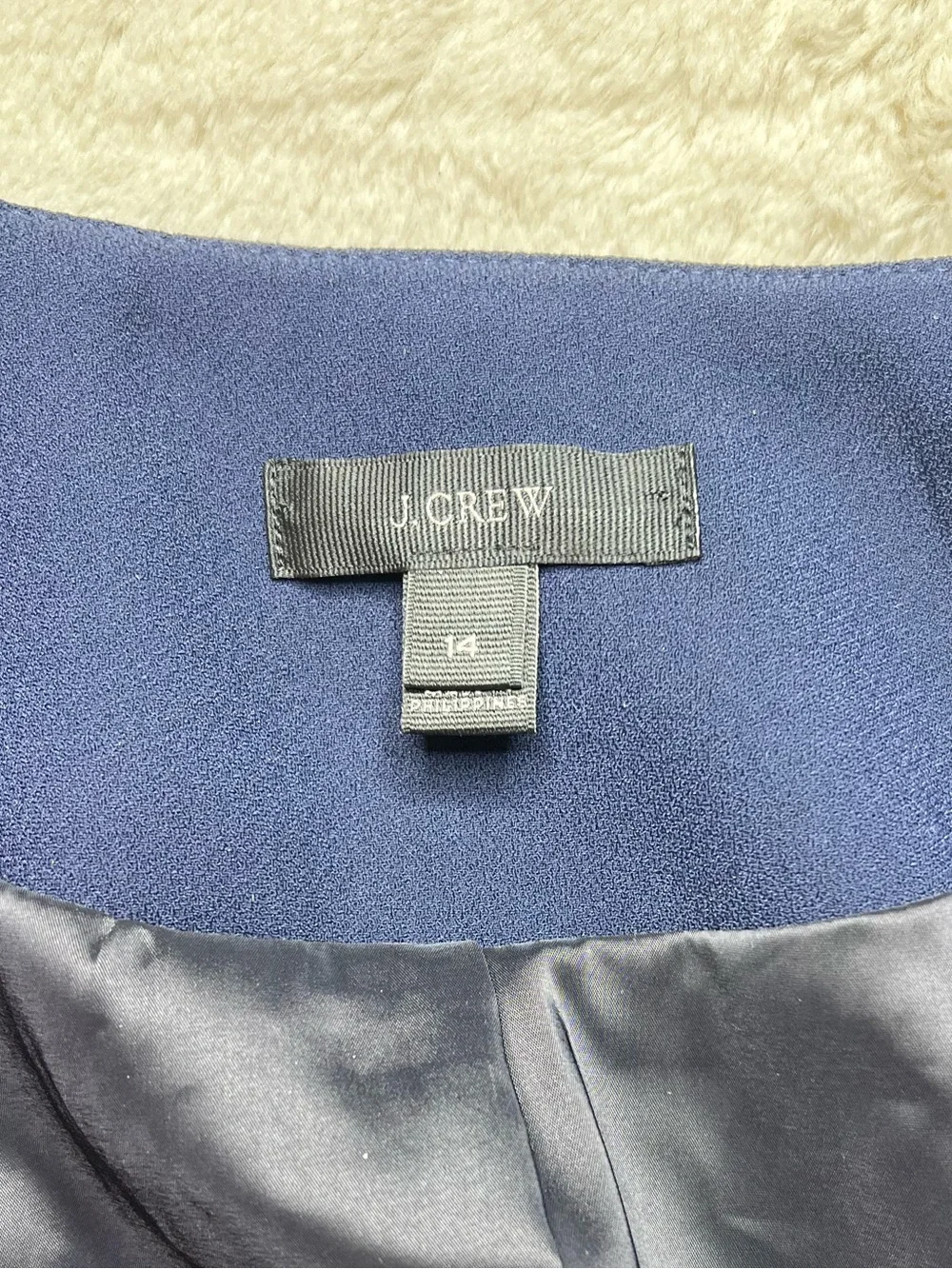 J.Crew French Girl Double Breasted Blazer Navy Blue Size 16
